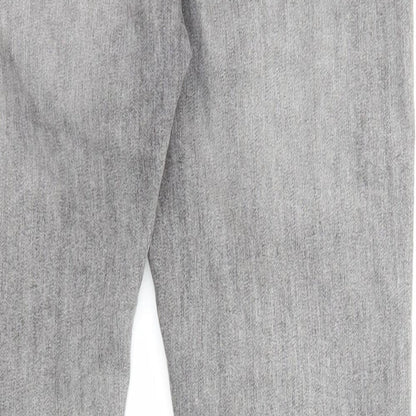 Denim & Co. Womens Grey Cotton Skinny Jeans Size 34 in L30 in Regular Zip