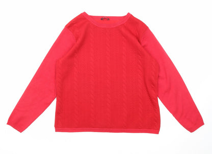 Womens UK Size L Klass Red Pullover Jumper