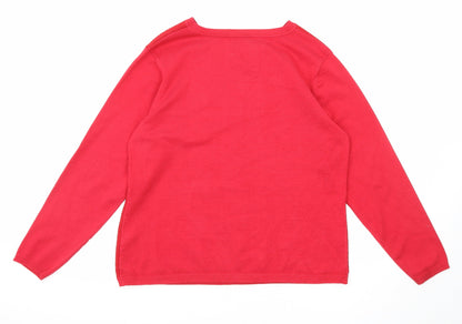 Womens UK Size L Klass Red Pullover Jumper