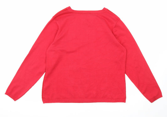 Womens UK Size L Klass Red Pullover Jumper