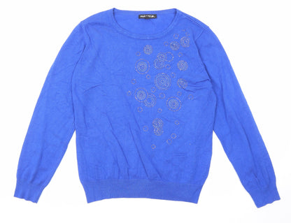 Womens UK Size S Paramour Blue Pullover Jumper