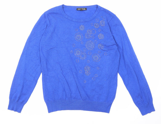 Womens UK Size S Paramour Blue Pullover Jumper