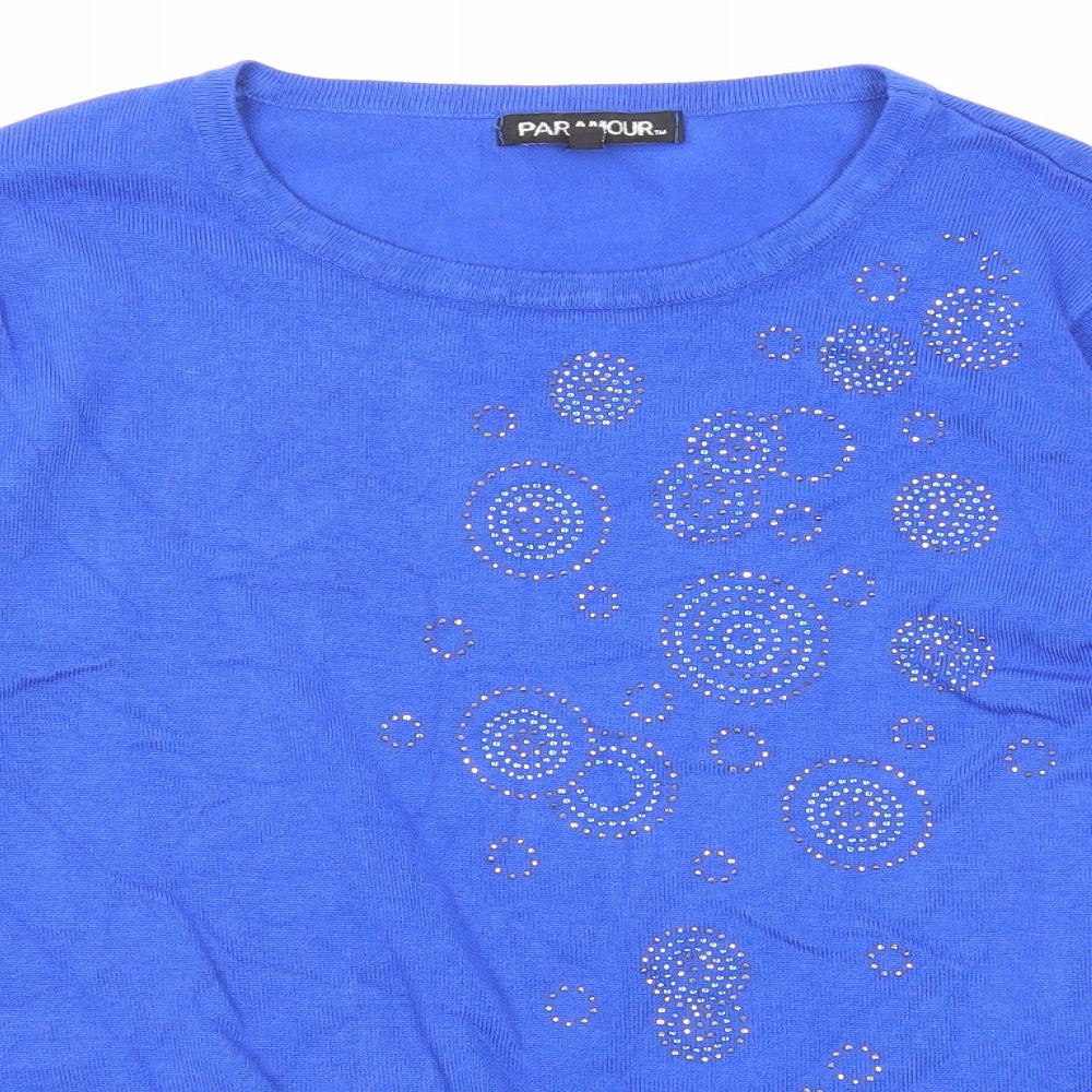 Womens UK Size S Paramour Blue Pullover Jumper