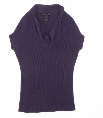 Womens UK Size L Mango Purple Pullover Jumper