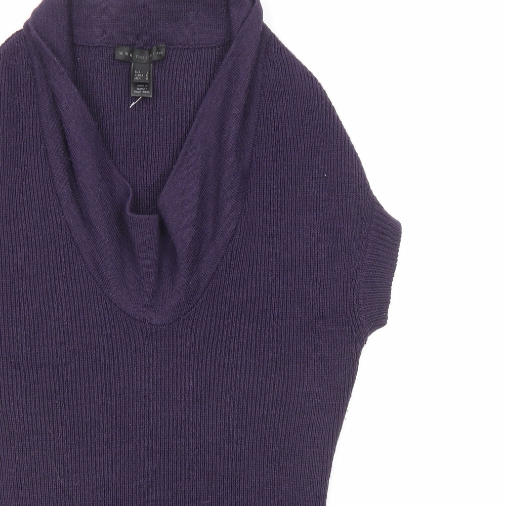Womens UK Size L Mango Purple Pullover Jumper