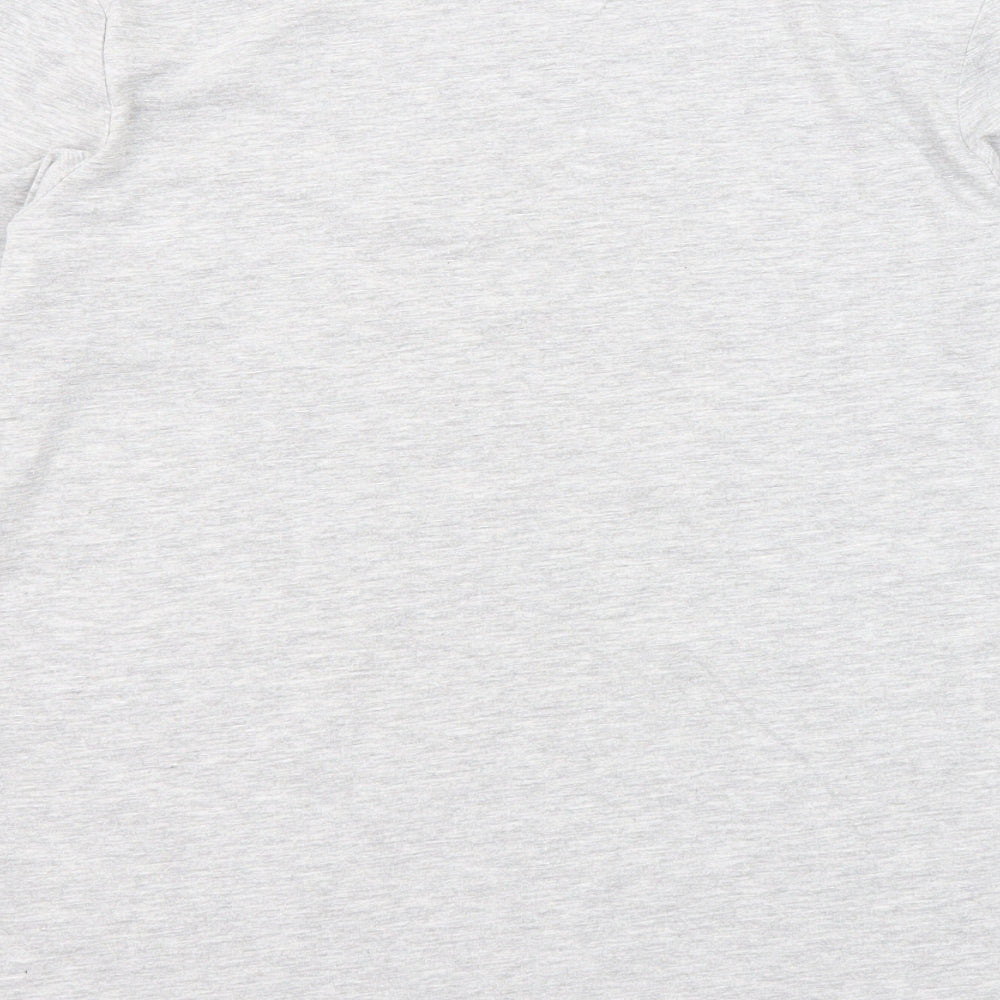 Marks and Spencer Boys Grey Cotton Pullover T-Shirt Size 12-13 Years Crew Neck Pullover - Football