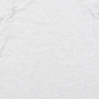 Marks and Spencer Boys Grey Cotton Pullover T-Shirt Size 12-13 Years Crew Neck Pullover - Football