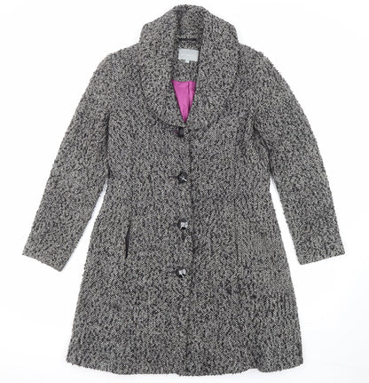 Womens UK Size 10 Per Una Black Overcoat