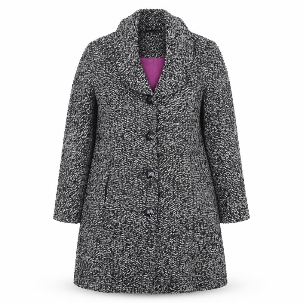 Womens UK Size 10 Per Una Black Overcoat