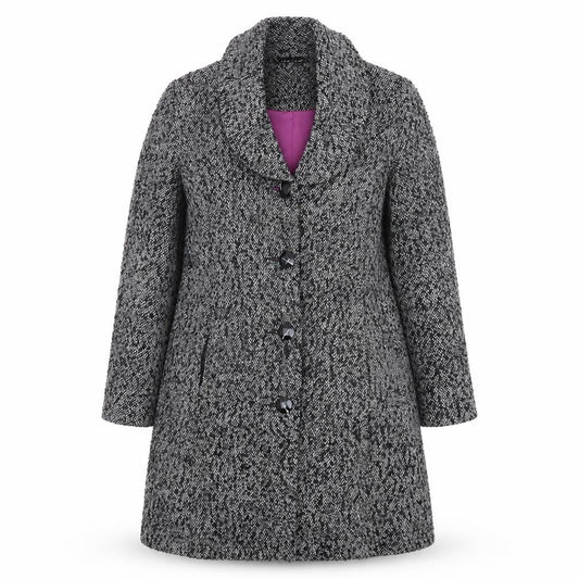 Womens UK Size 10 Per Una Black Overcoat