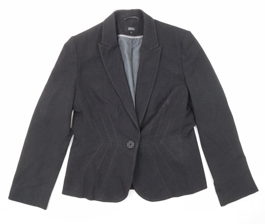 Marks and Spencer Womens Grey Polyester Jacket Suit Trousers Size 14