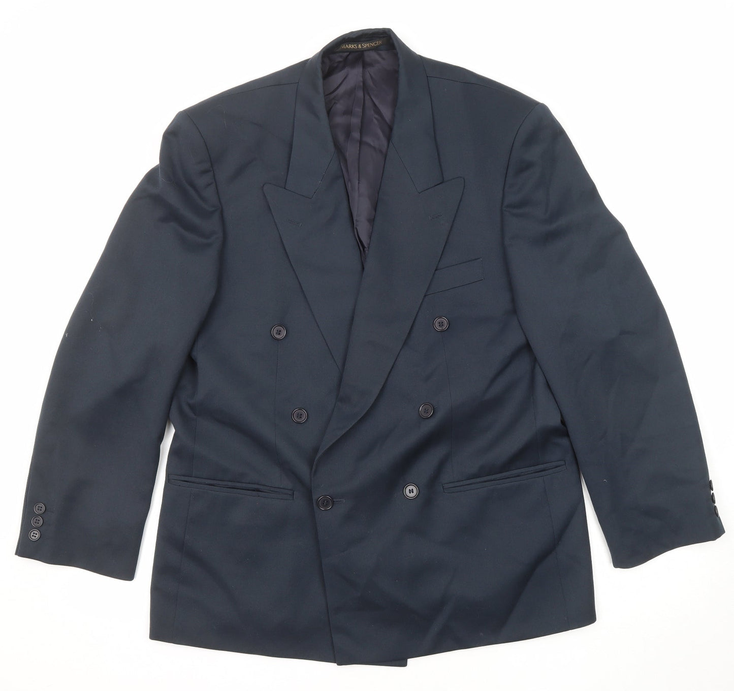 Mens UK Size 40 Marks and Spencer Regular Blue Suit Jacket
