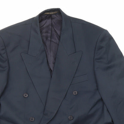 Mens UK Size 40 Marks and Spencer Regular Blue Suit Jacket