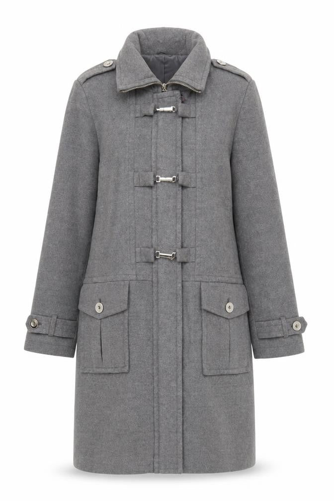 Womens UK Size 14 Classic Grey Overcoat