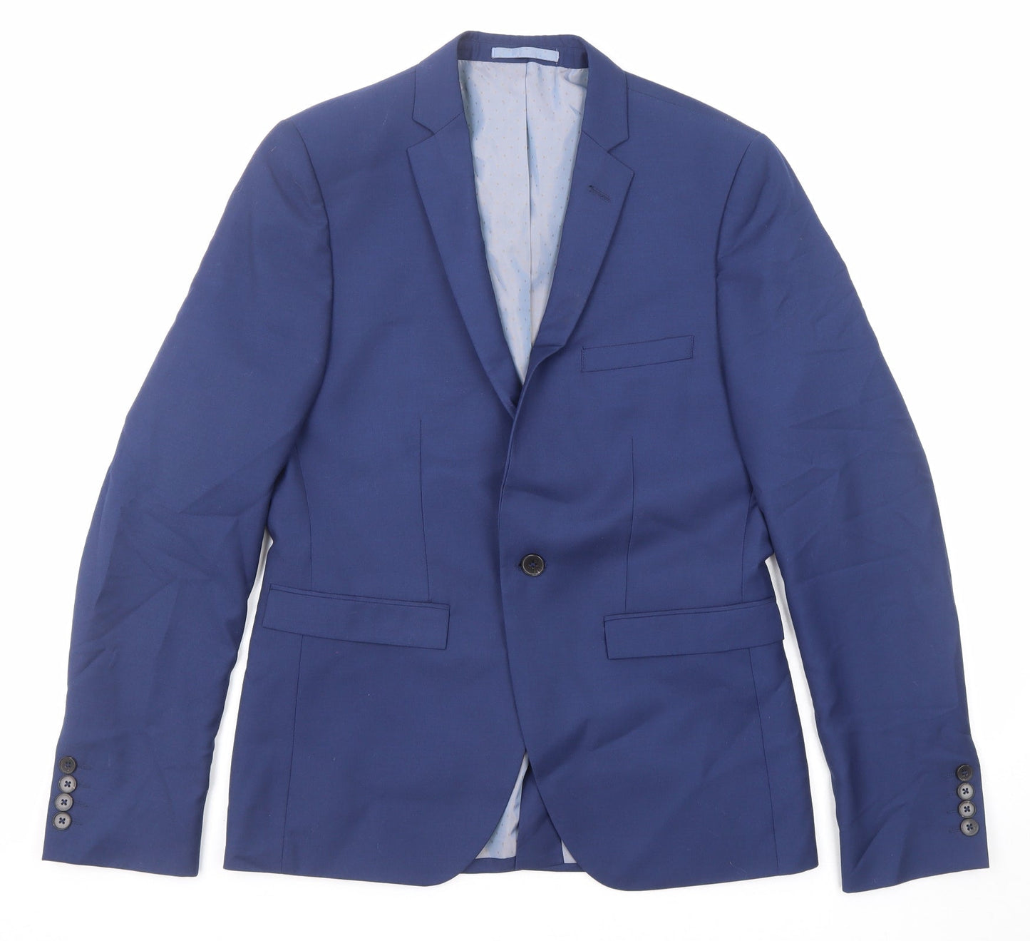 Mens UK Size 38 Burton Regular Blue Suit Jacket