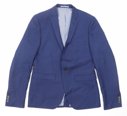 Mens UK Size 38 Burton Regular Blue Suit Jacket