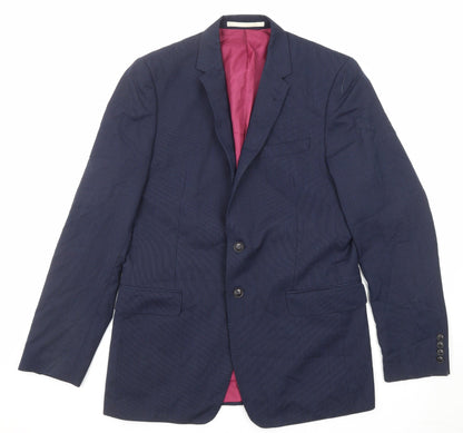 Mens UK Size 40 Marks and Spencer Regular Blue Suit Jacket