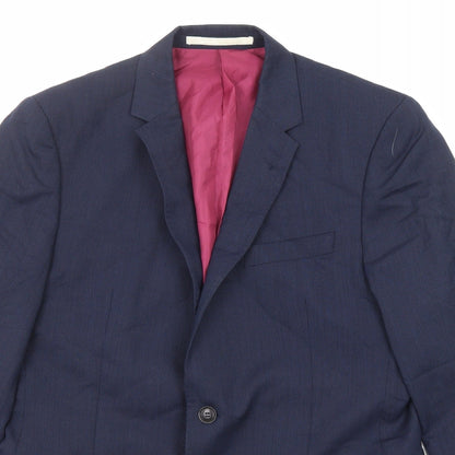 Mens UK Size 40 Marks and Spencer Regular Blue Suit Jacket