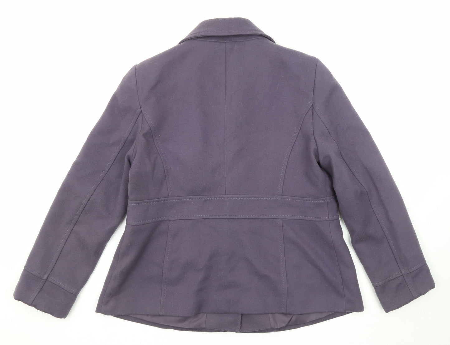 Womens UK Size 14 Marks and Spencer Purple Pea Coat