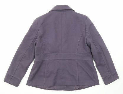 Womens UK Size 14 Marks and Spencer Purple Pea Coat