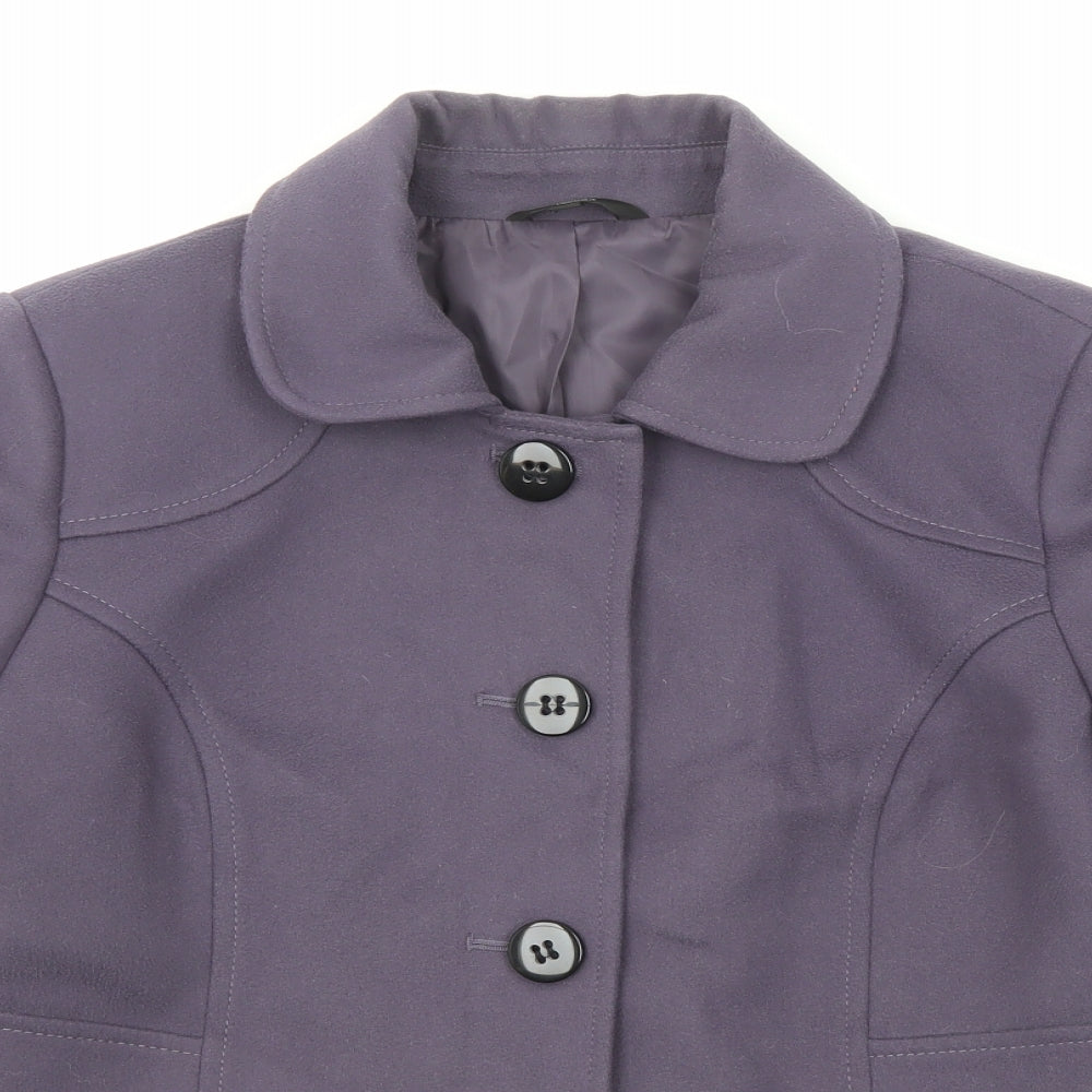 Womens UK Size 14 Marks and Spencer Purple Pea Coat