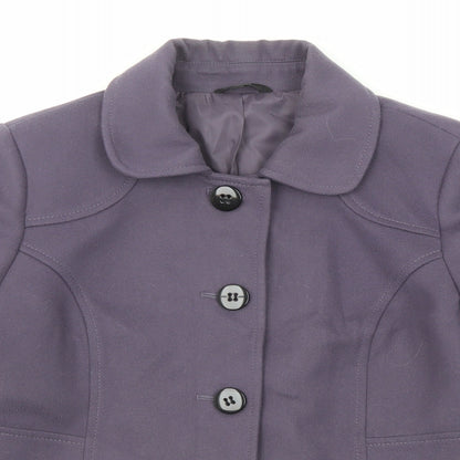 Womens UK Size 14 Marks and Spencer Purple Pea Coat