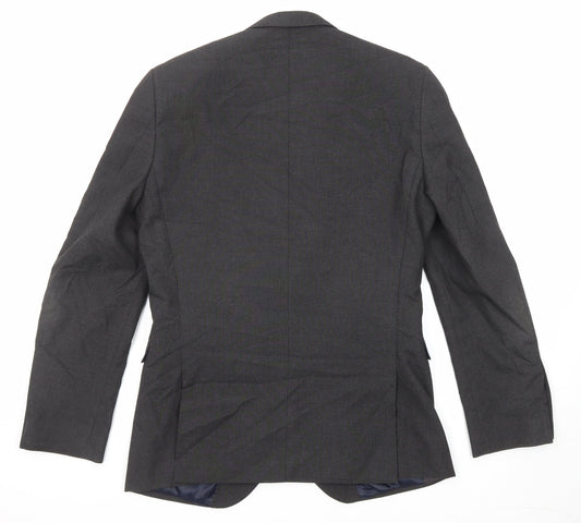 NEXT Mens Grey Polyester Jacket Suit Jacket Size 38 Regular