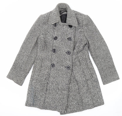 Womens UK Size 10 BHS Black Pea Coat