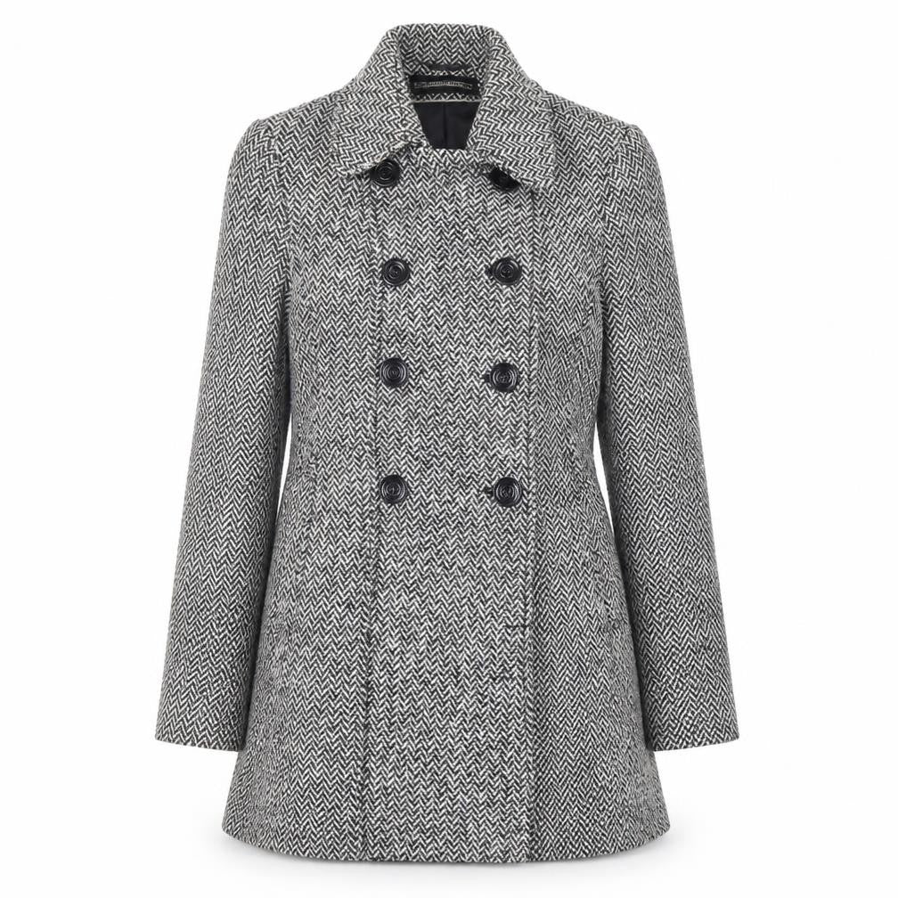 Womens UK Size 10 BHS Black Pea Coat