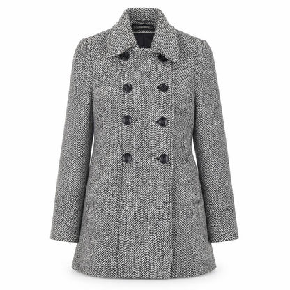 Womens UK Size 10 BHS Black Pea Coat