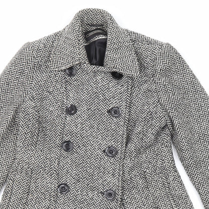 Womens UK Size 10 BHS Black Pea Coat