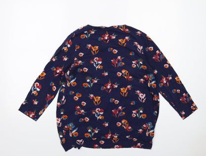 Womens UK Size M JoJo Maman Bébé Blue Basic Blouse