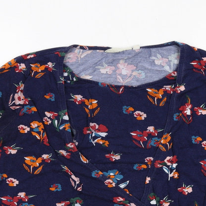 Womens UK Size M JoJo Maman Bébé Blue Basic Blouse
