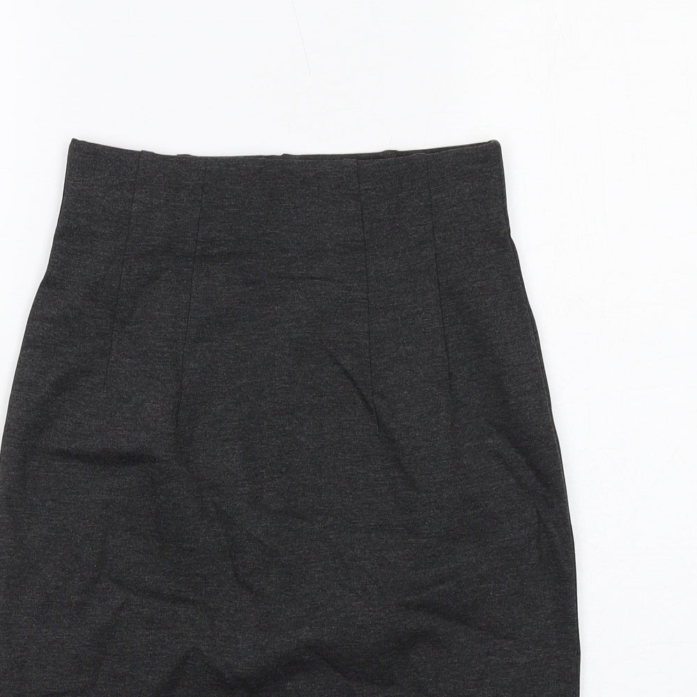 Marks and Spencer Womens Grey Viscose Straight & Pencil Skirt Size 6