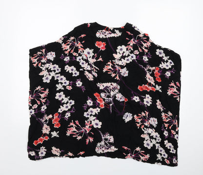 Womens UK Size XS H&M Black Kimono Blouse