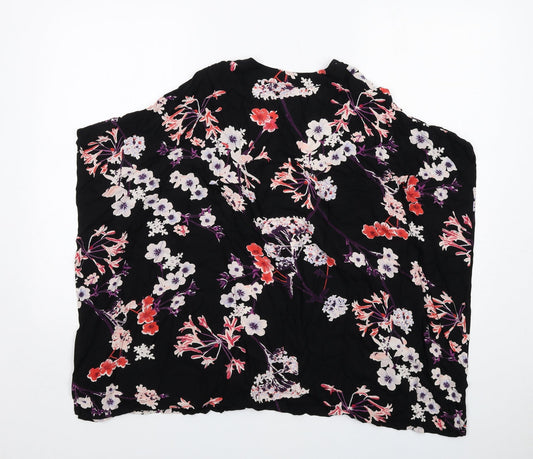 Womens UK Size XS H&M Black Kimono Blouse