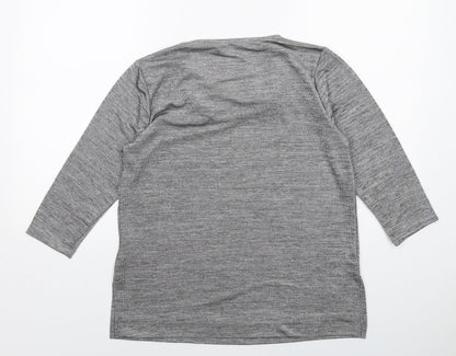 Womens UK Size M Rose & Olive Grey Basic Blouse