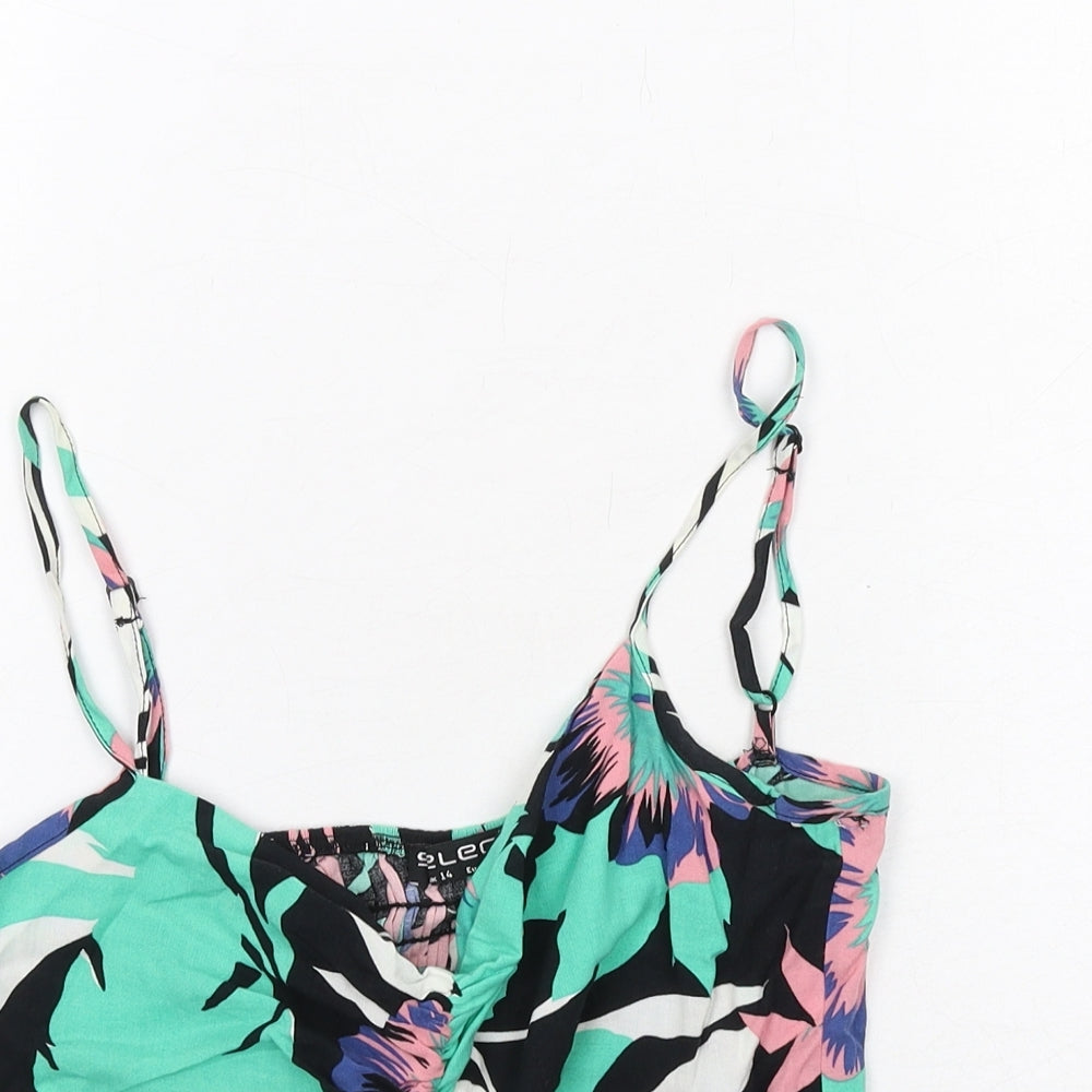 Womens UK Size 14 Select Multicoloured Cropped Tank