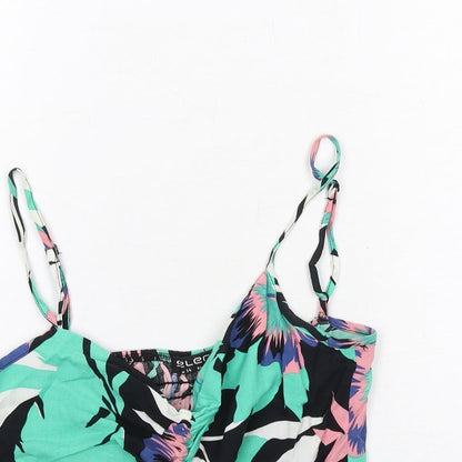 Womens UK Size 14 Select Multicoloured Cropped Tank