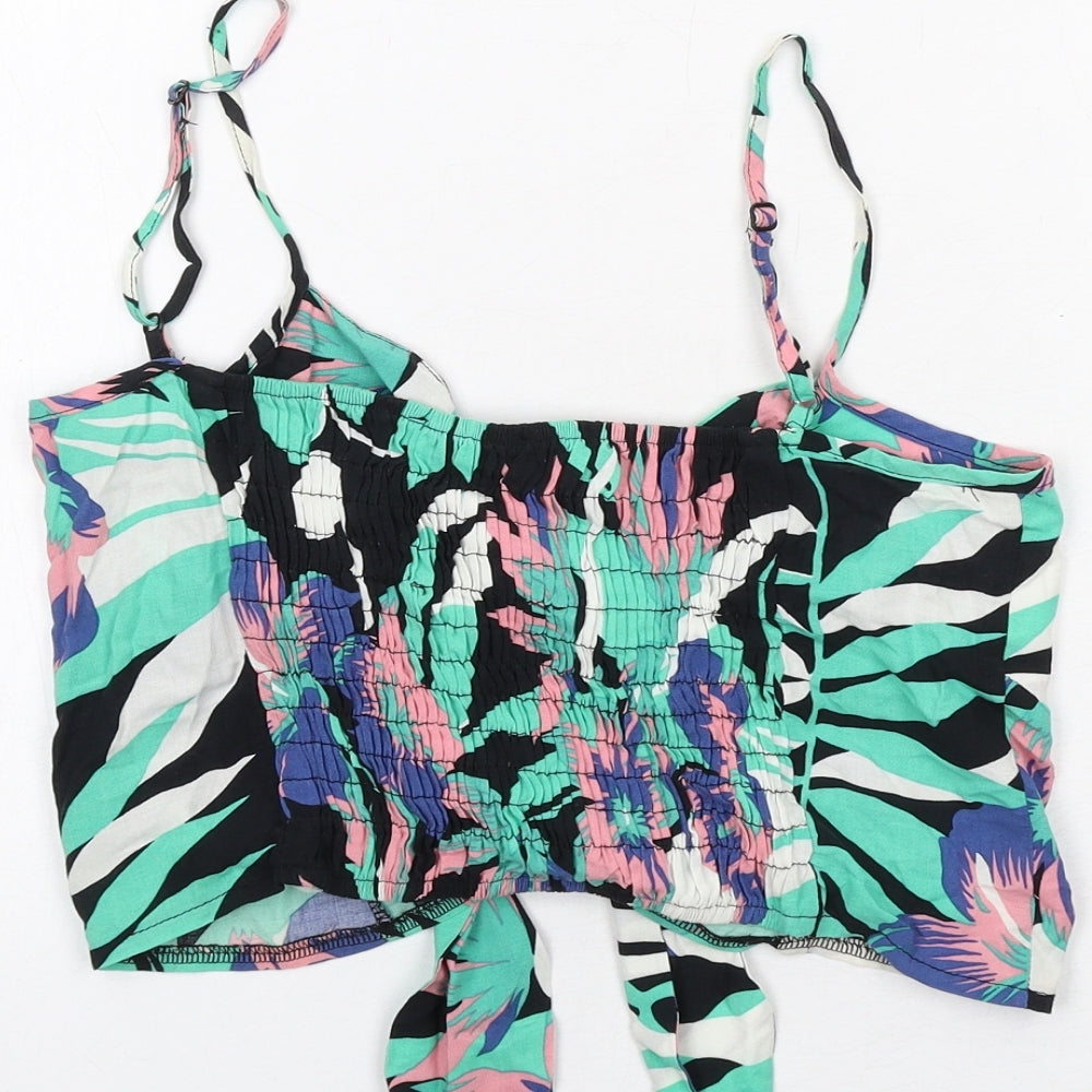 Womens UK Size 14 Select Multicoloured Cropped Tank