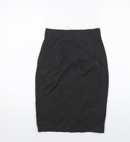 Marks and Spencer Womens Grey Viscose Straight & Pencil Skirt Size 6