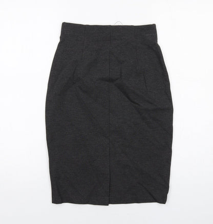 Marks and Spencer Womens Grey Viscose Straight & Pencil Skirt Size 6