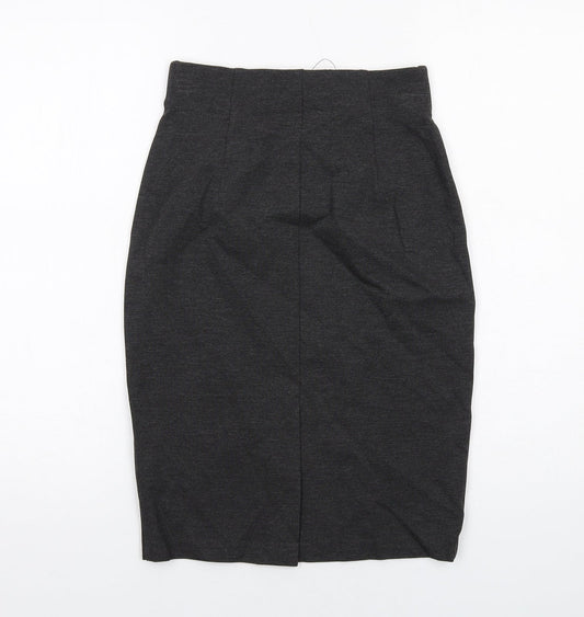 Marks and Spencer Womens Grey Viscose Straight & Pencil Skirt Size 6