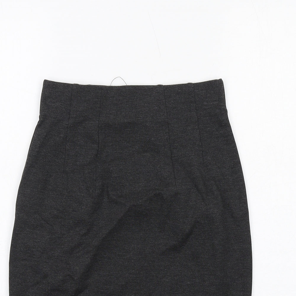 Marks and Spencer Womens Grey Viscose Straight & Pencil Skirt Size 6