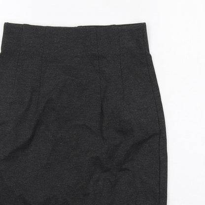Marks and Spencer Womens Grey Viscose Straight & Pencil Skirt Size 8