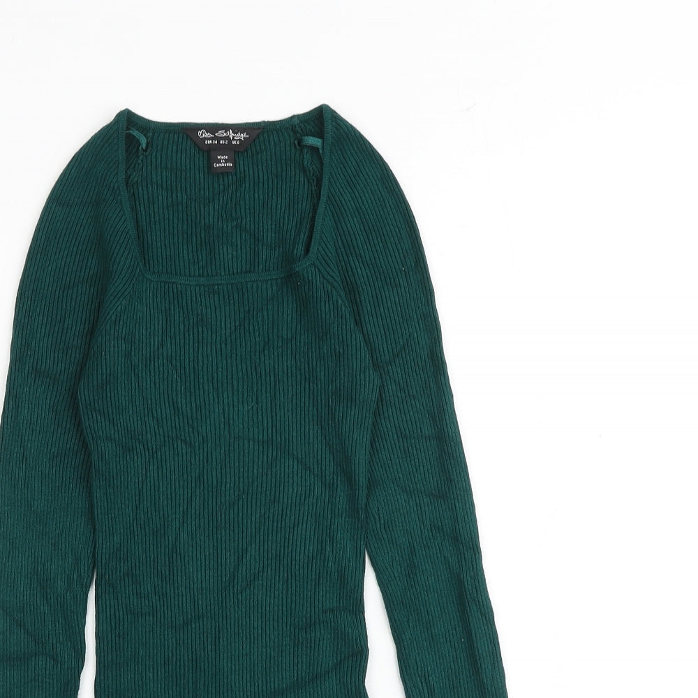 Womens UK Size 6 Miss Selfridge Green Pullover Jumper