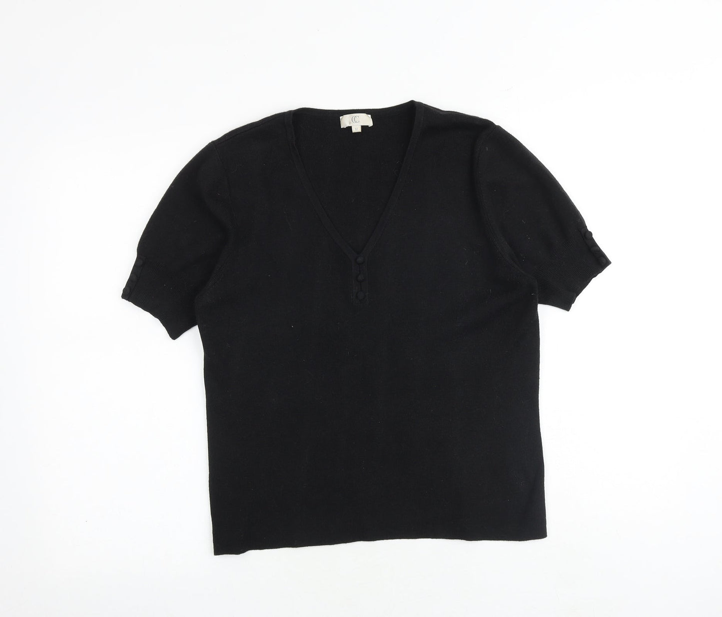 Womens UK Size M CC Black Pullover Jumper