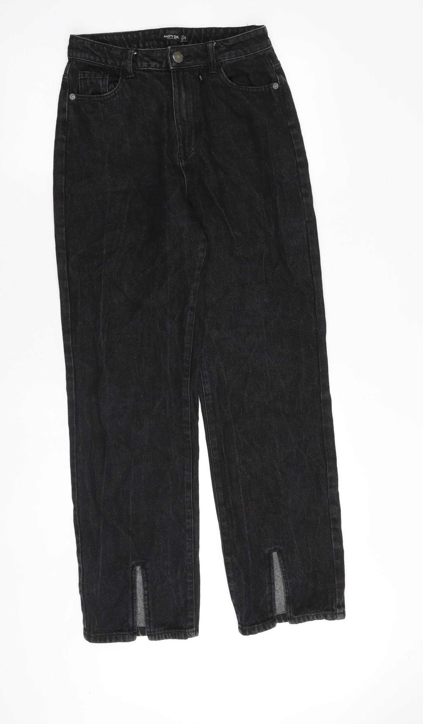 Nasty Gal Womens Black Cotton Mom Jeans Size 4 Regular Zip