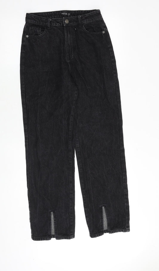 Nasty Gal Womens Black Cotton Mom Jeans Size 4 Regular Zip