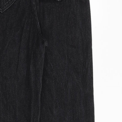 Nasty Gal Womens Black Cotton Mom Jeans Size 4 Regular Zip